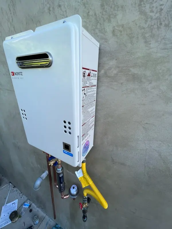 Tankless water heater installation for Northwest Crossing homes
